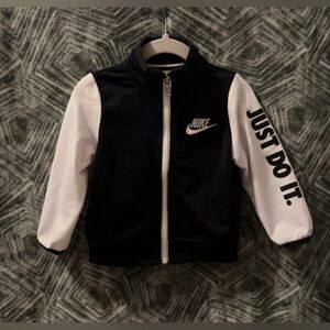 Nike Black Jacket with White Sleeves